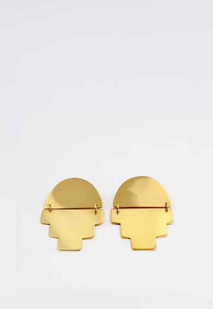 Boucles d'oreilles Pyramides Plaqué or