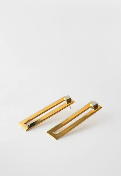 Boucles d'oreilles Dualité XL Plaqué or